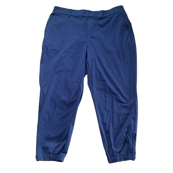 Lands’ End Navy Jogger Lightweight Track Pant Elastic Waist Size 1X - Picture 1 of 9